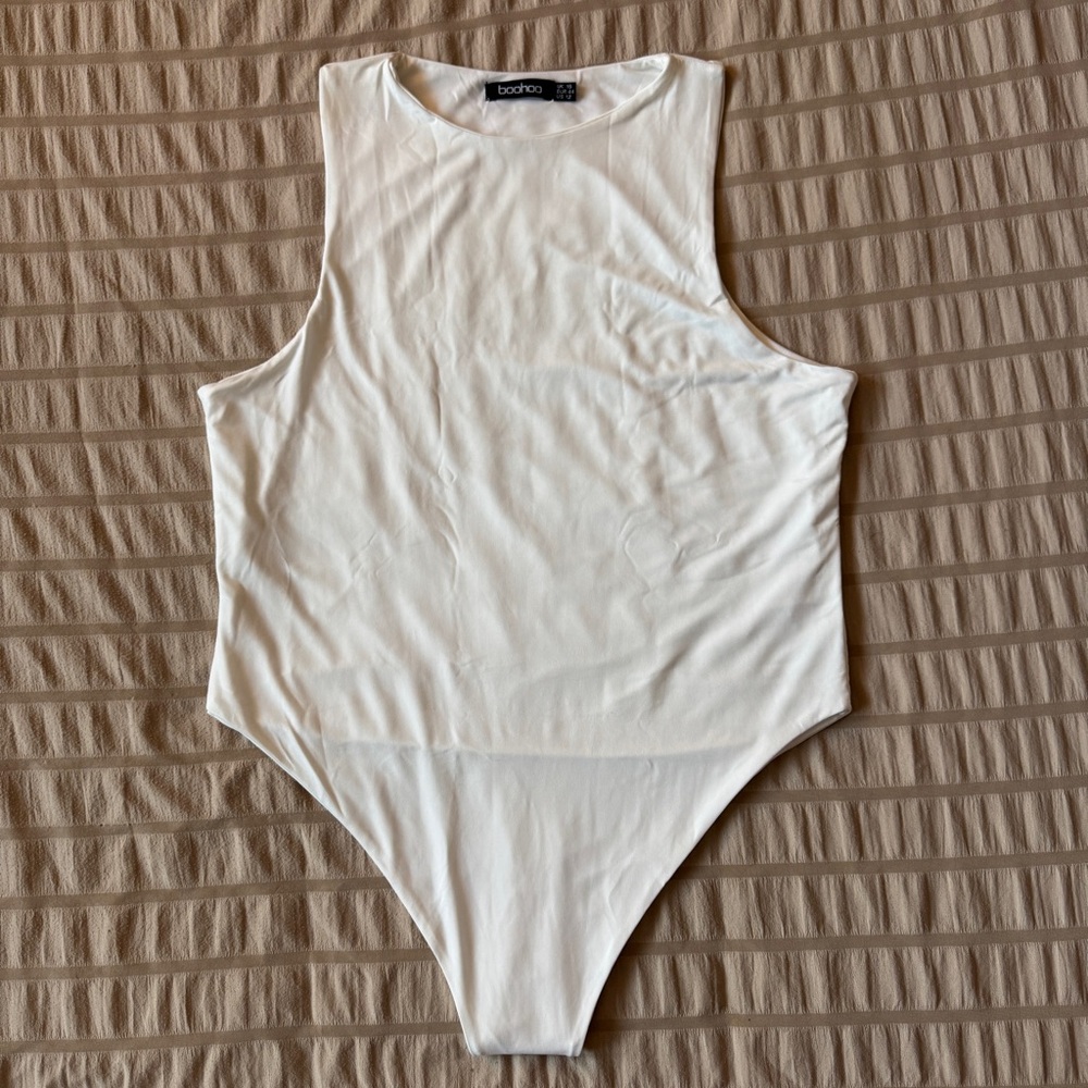Boohoo White Women's Bodysuit Size 12